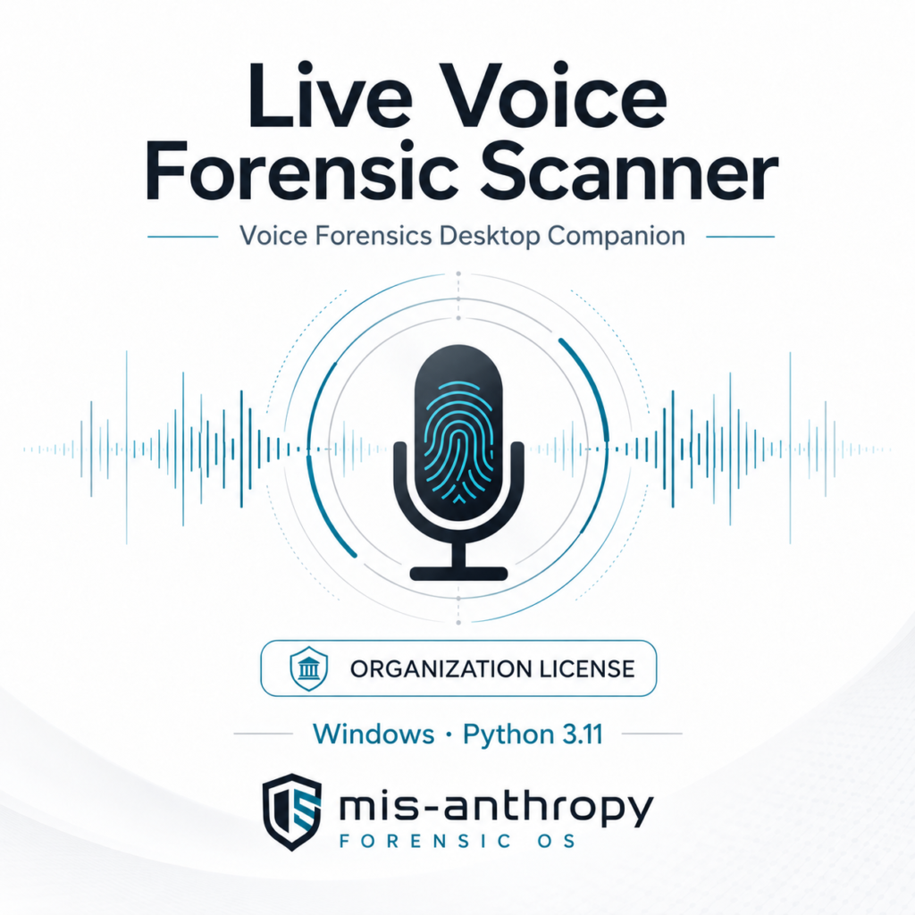 Live Voice Forensic Scanner organization license for Windows and Python 3.11