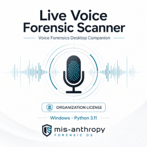 Live Voice Forensic Scanner organization license for Windows and Python 3.11